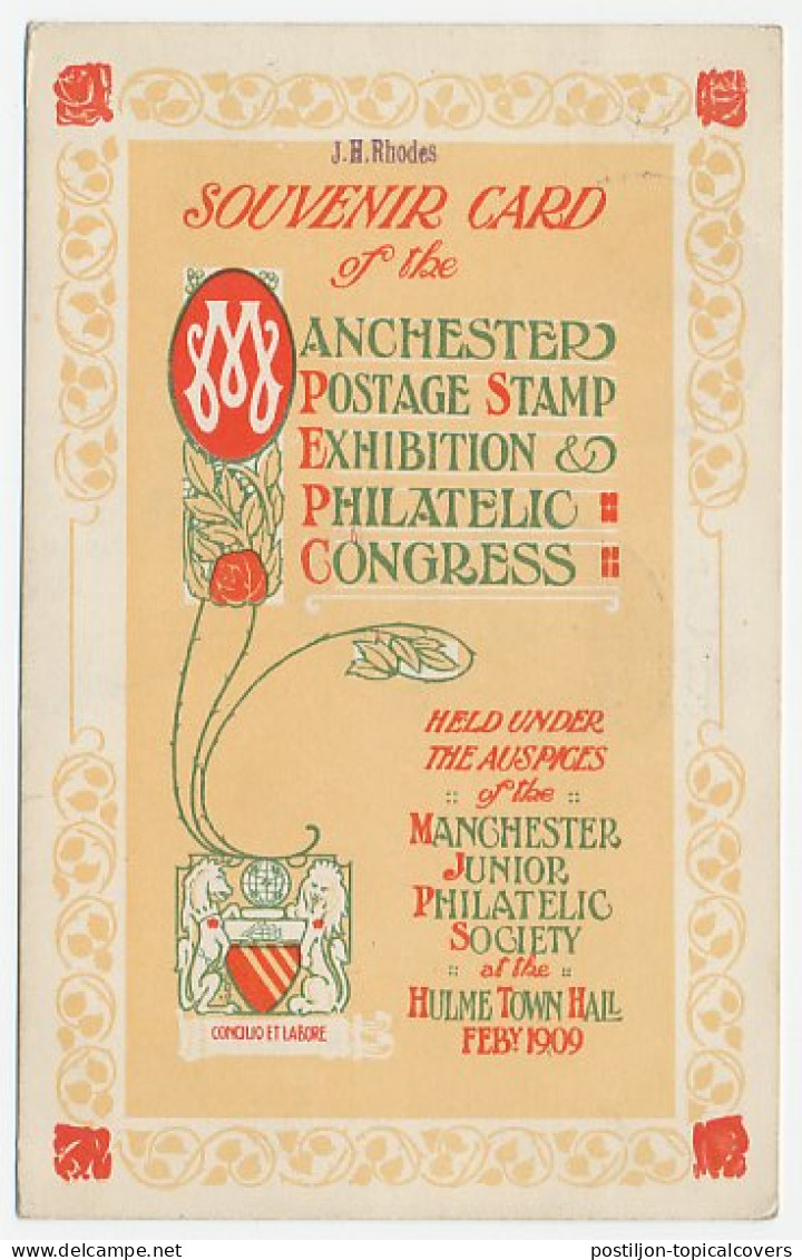 Int. Postzegeltentoonstelling Amsterdam 1909 - Vd. Wart 8 - Ohne Zuordnung