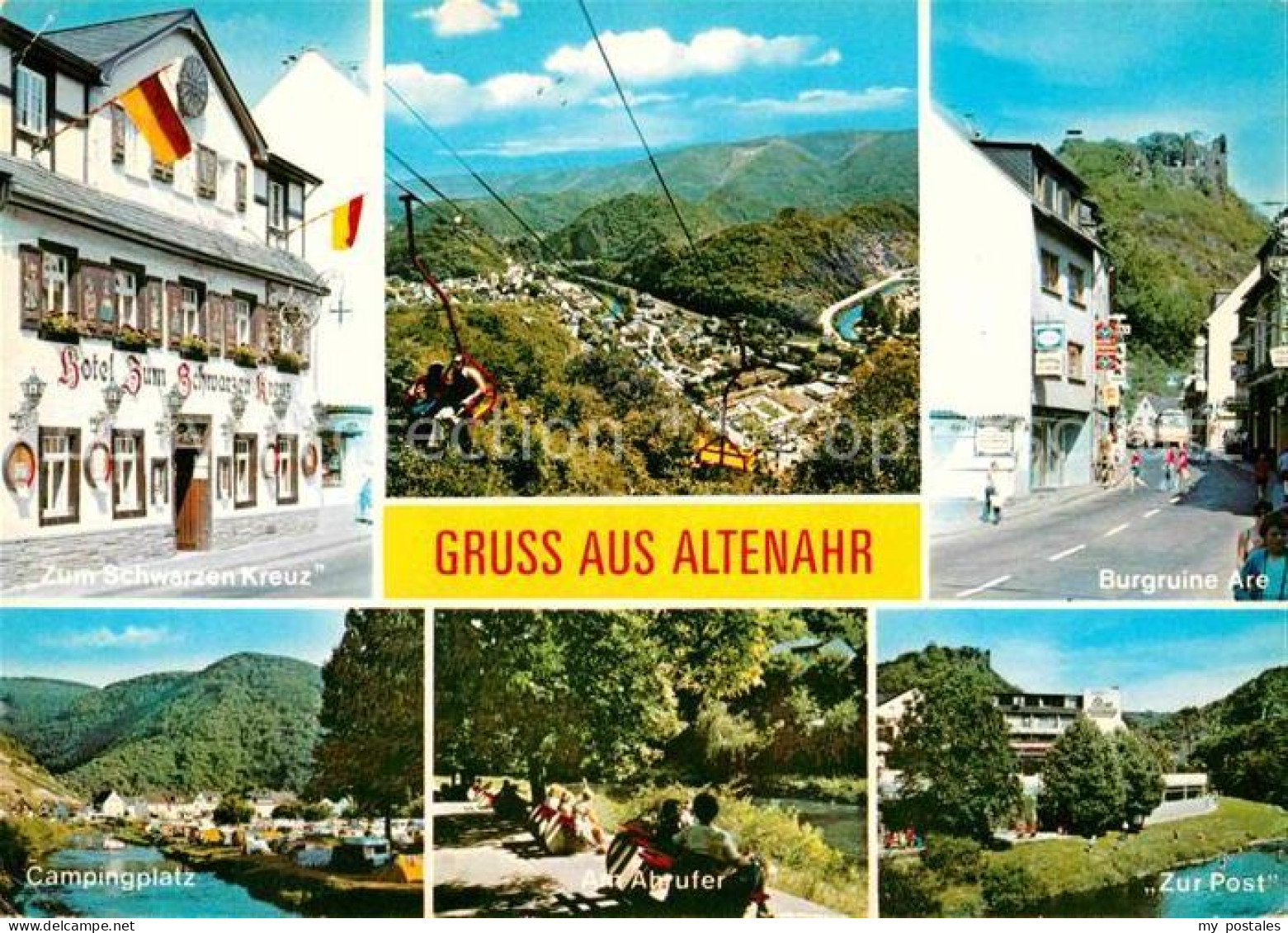 72783971 Altenahr Hotel Zum Schwarzen Kreuz Burgruine Are Campingplatz Albufer G - Bad Neuenahr-Ahrweiler