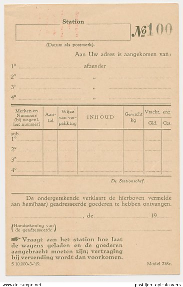 Spoorwegbriefkaart G. NS291a C - Ganzsachen
