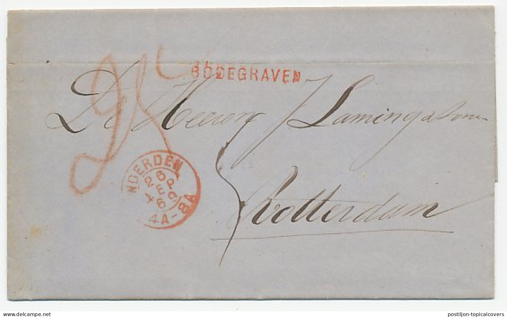 Naamstempel Bodegraven 1869 - Lettres & Documents