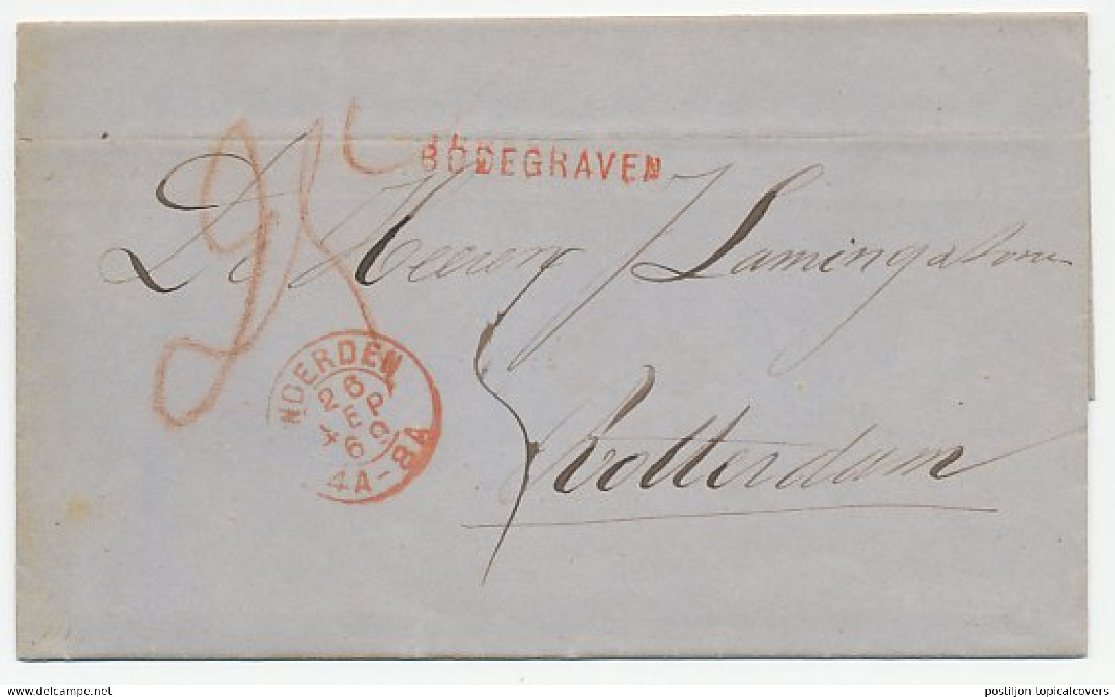 Naamstempel Bodegraven 1869 - Brieven En Documenten