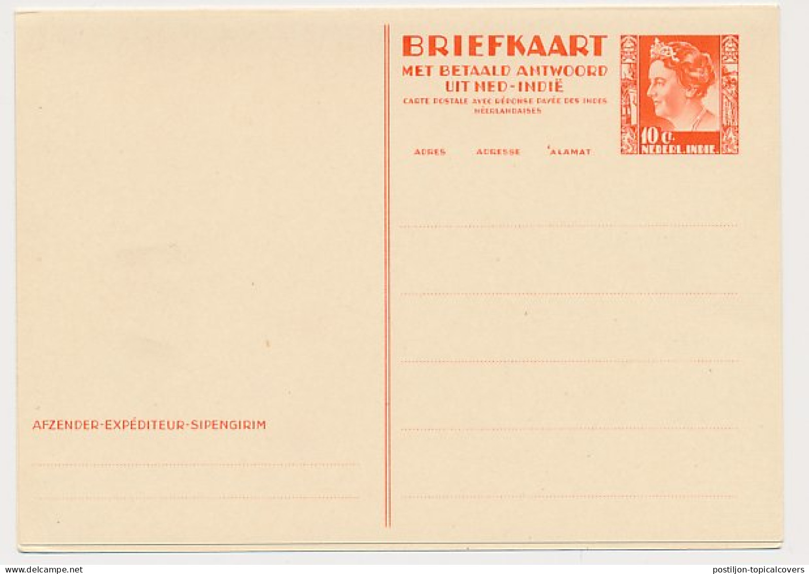 Ned. Indie Briefkaart G. 66 - India Holandeses