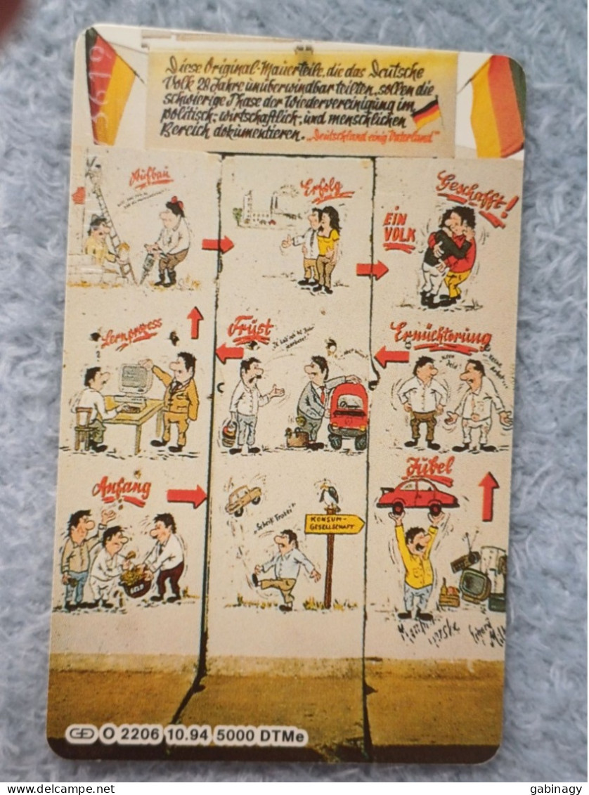 GERMANY-1188 - O 2206 - Wir Sind Ein Volk 3 - Mauer - CARTOON - 5.000ex. - O-Series : Customers Sets