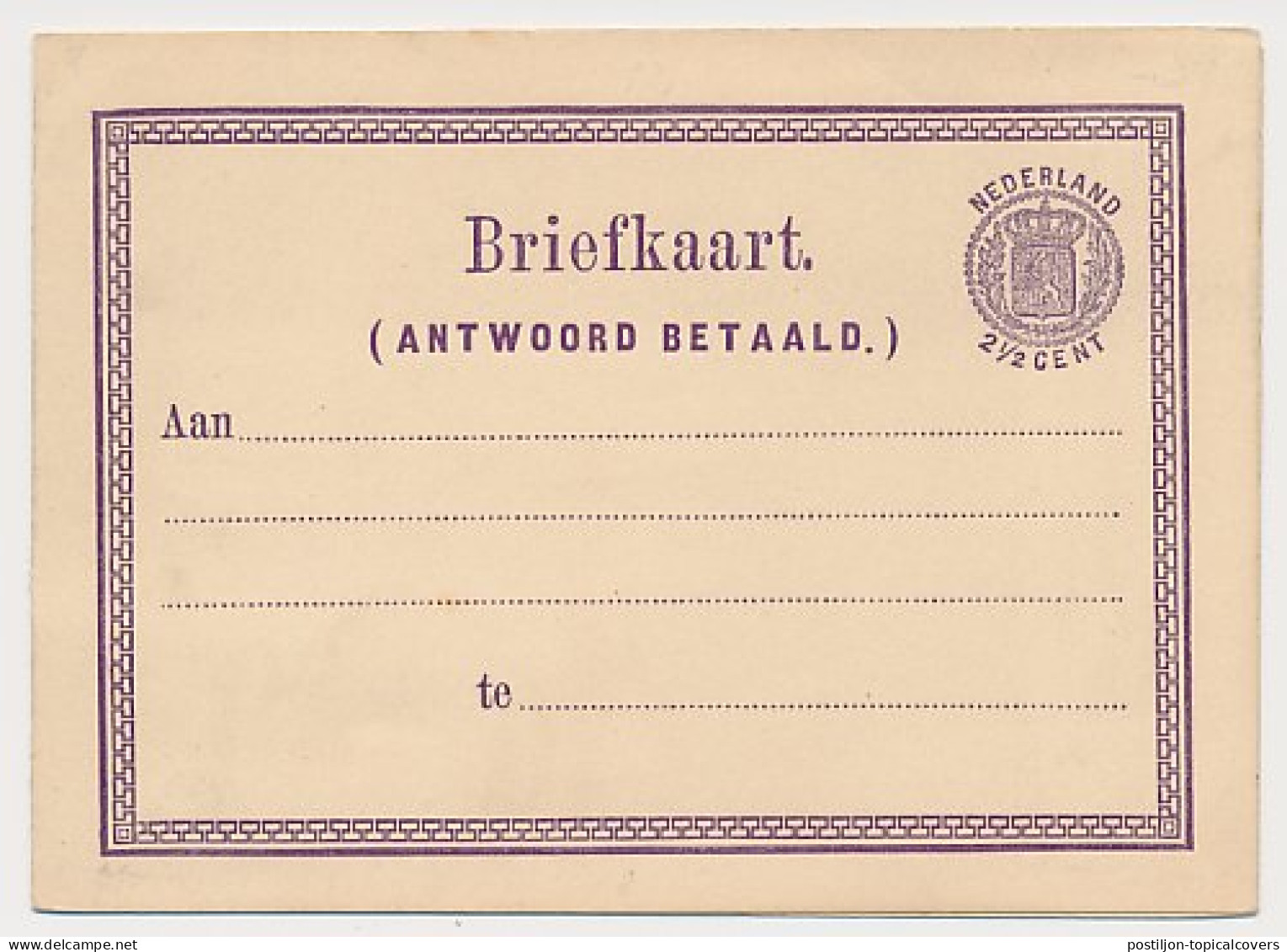 Briefkaart G. 2 - Postal Stationery