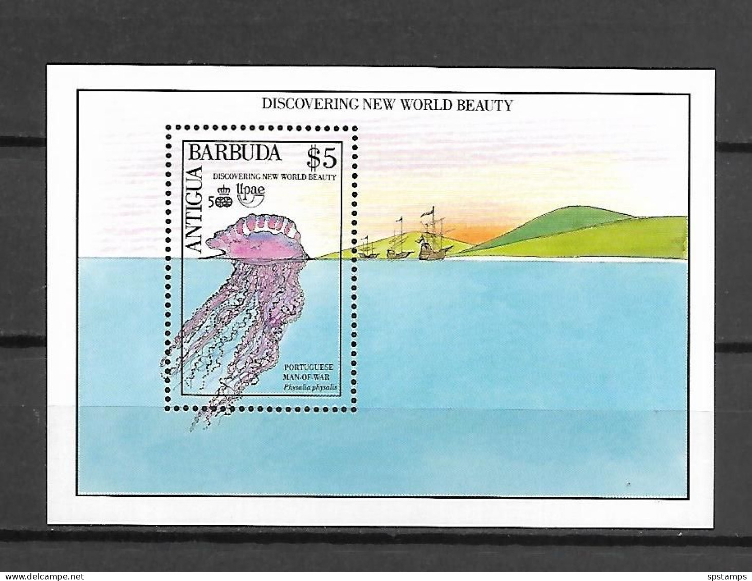 Antigua & Barbuda 1990 Marine Life - Fishes - Corals MS #1 MNH - Vie Marine