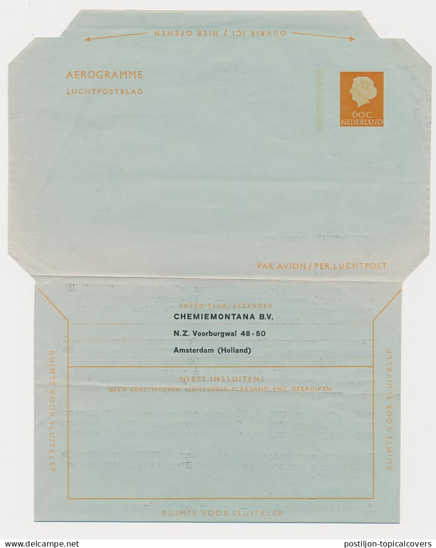 Luchtpostblad G. 24 Particulier Bedrukt Amsterdam  - Postal Stationery