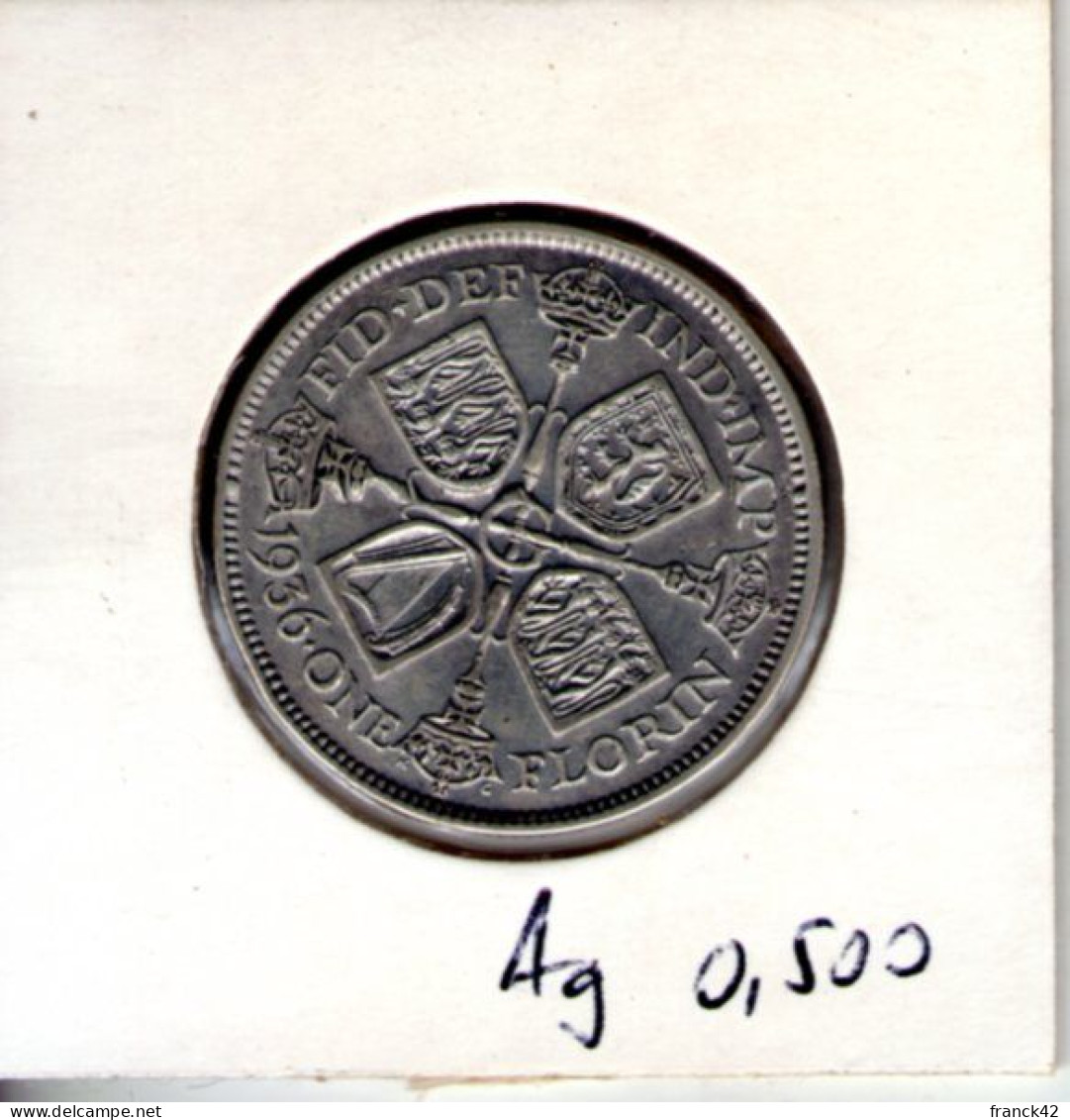 Royaume Uni. 1 Florin Georges V 1936 - J. 1 Florin / 2 Shillings