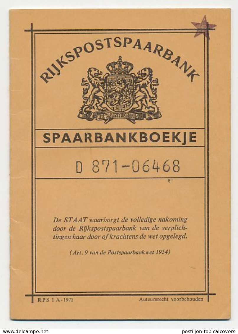 Apeldoorn 1976 - Spaarbankboekje Rijkspostspaarbank - Unclassified