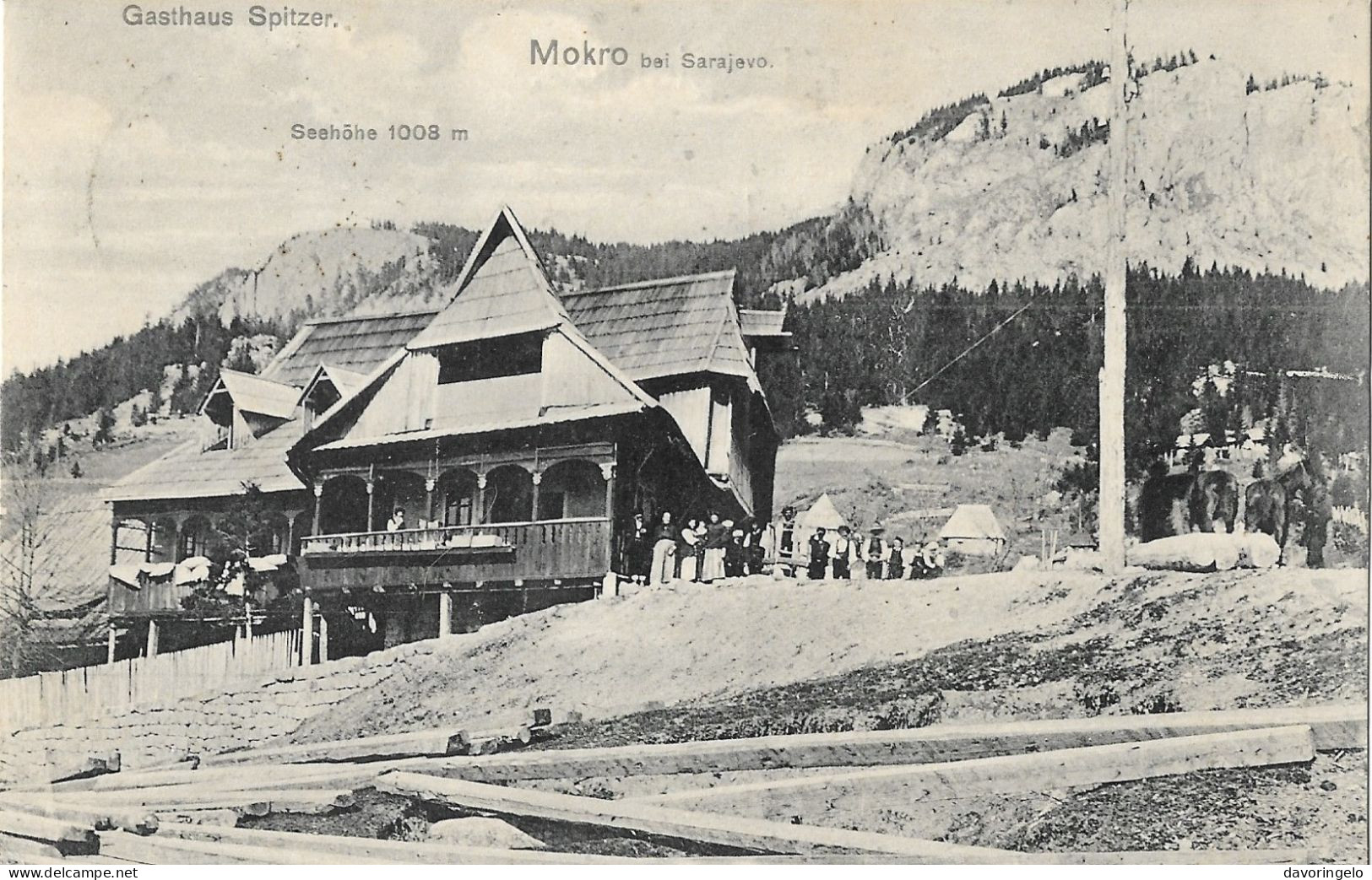 Bosnia-Herzegovina/Austria-Hungary, Picture Postcard-year 1910, Auxiliary Post Office/Ablage MOKRO, Type A1 - Bosnia Y Herzegovina