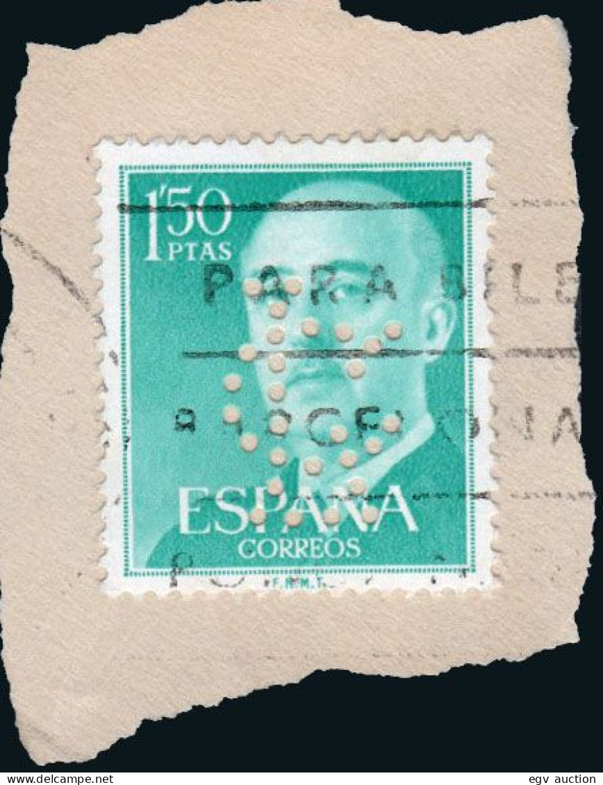 Madrid - Perforado - Edi O 1155 - Fragmento "LC" (Fábrica De Tintas) - Gebruikt