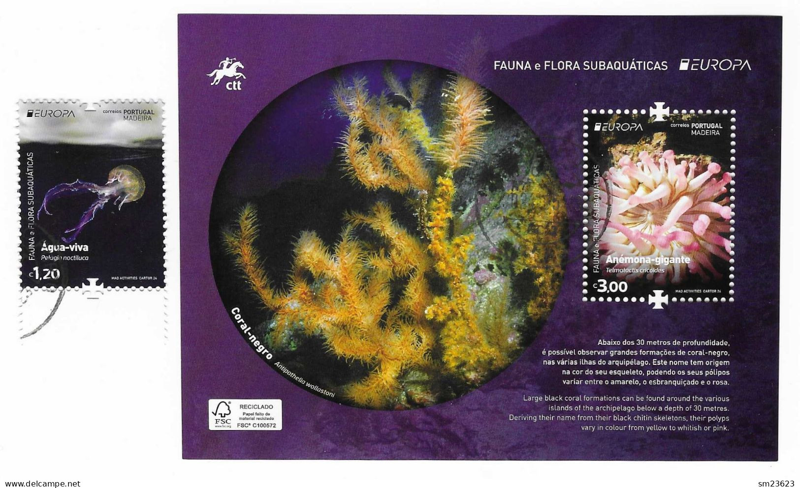 Portugal / Madeira 2024 , EUROPA CEPT Unterwasser Fauna+Flora /Fauna E Flora Subaquátucas - Gestempelt / Fine Used / (o) - 2024