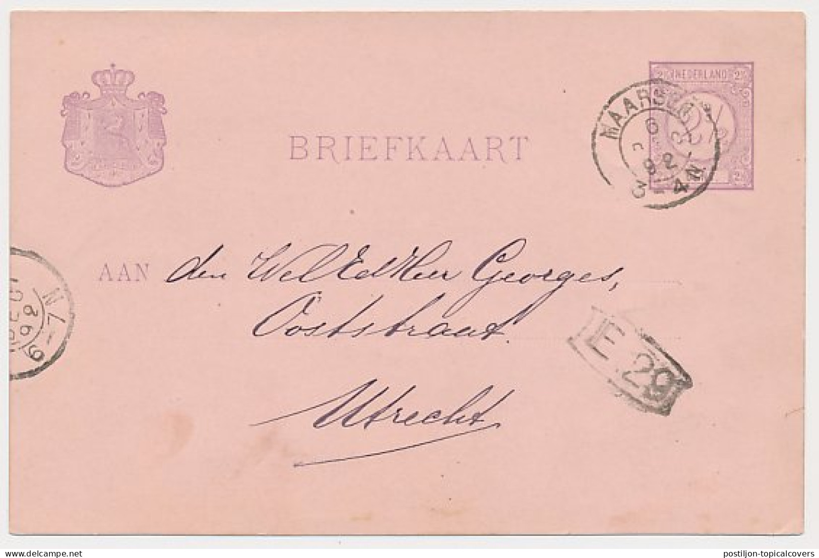 Kleinrondstempel Maarsen 1892 - Unclassified