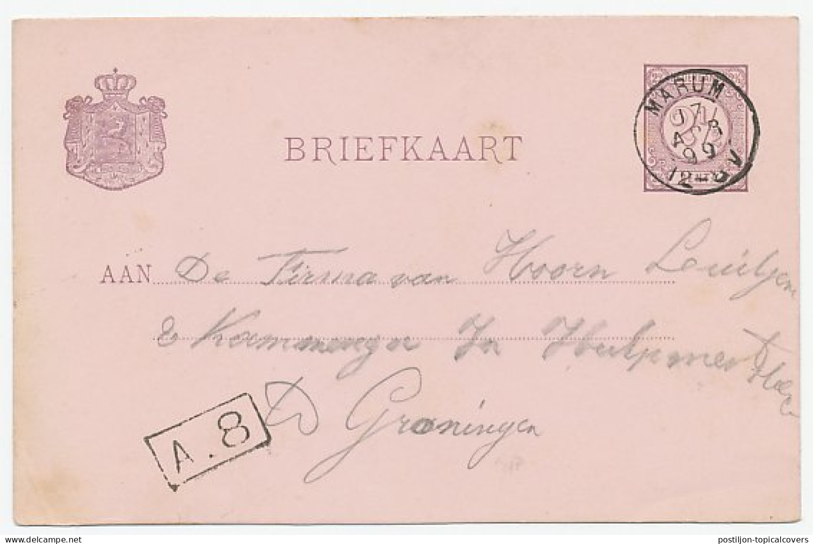 Kleinrondstempel Marum 1899 - Non Classificati