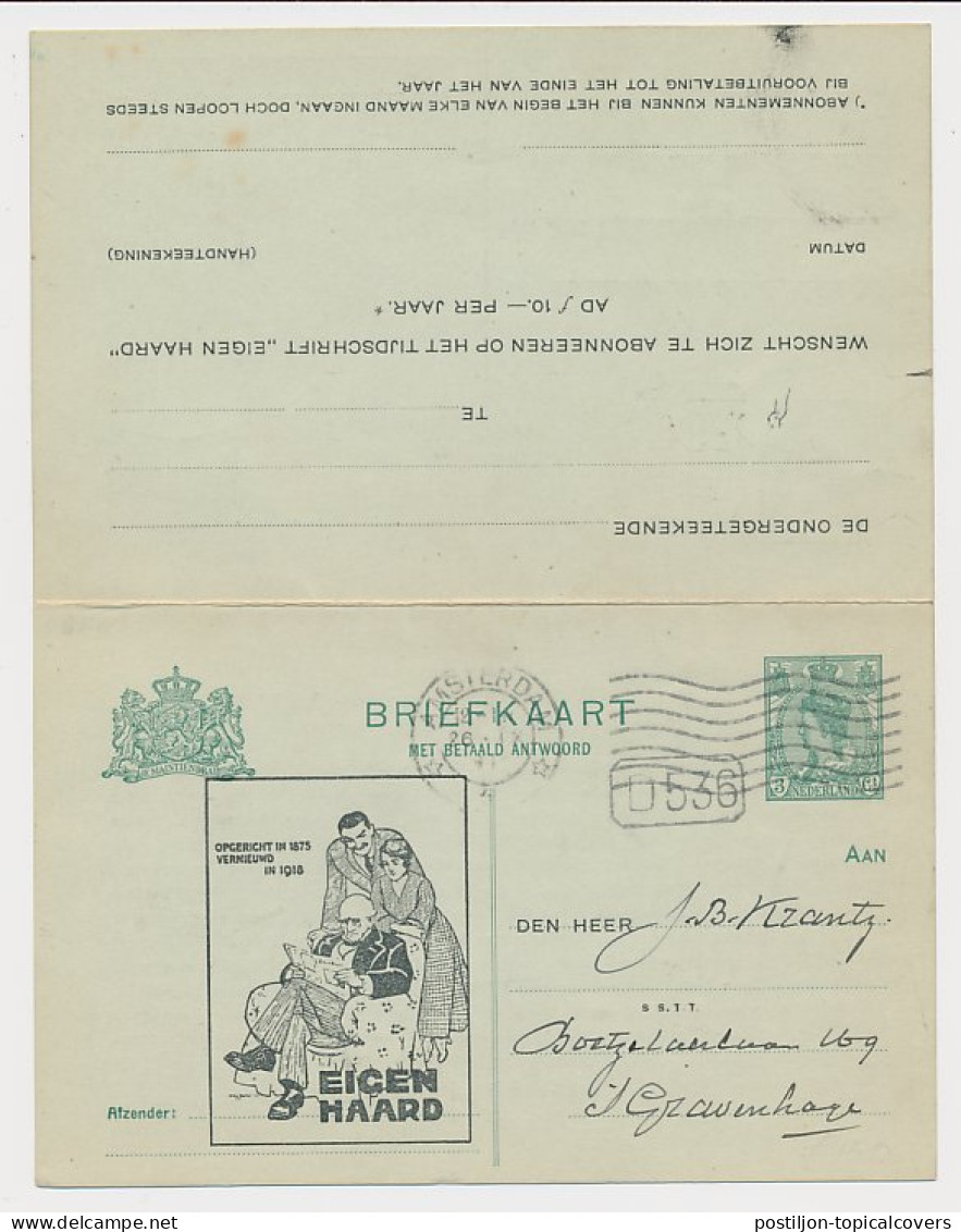 Briefkaart G. 91 I Particulier Bedrukt Amsterdam 1918 - Postal Stationery
