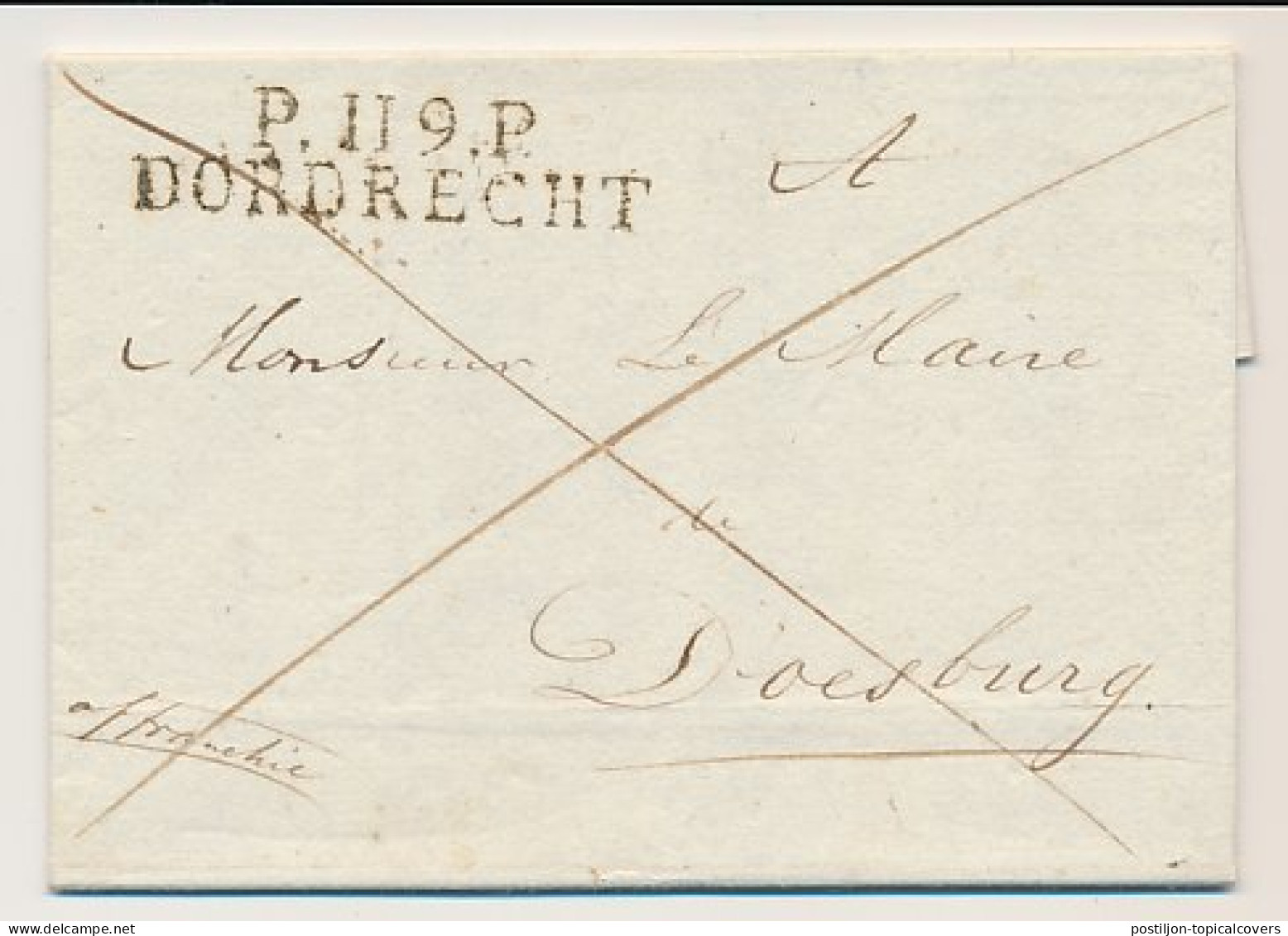 P.119.P. DORDRECHT - Doesburg 1813 - ...-1852 Vorläufer