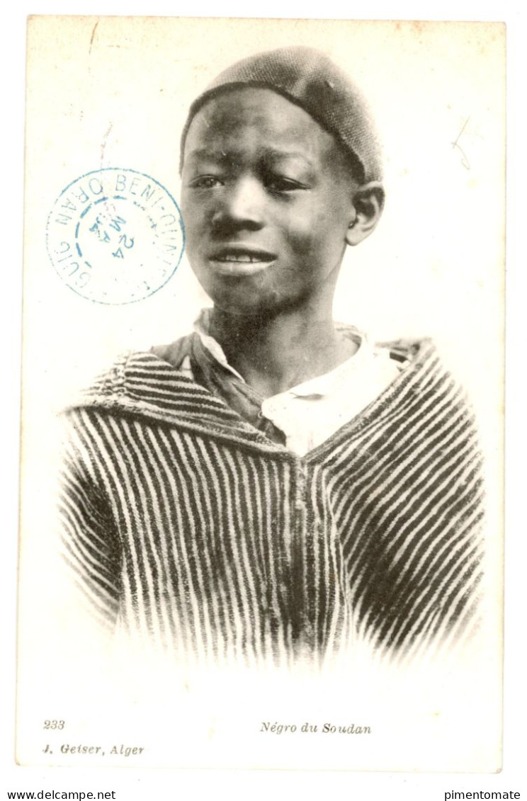 AFRIQUE OCCIDENTALE SOUDAN FRANCAIS NEGRO DU SOUDAN CACHET DIOCESE D'ORAN AUMONERIE MILITAIRE DE MECHERIA 1904 - Mali