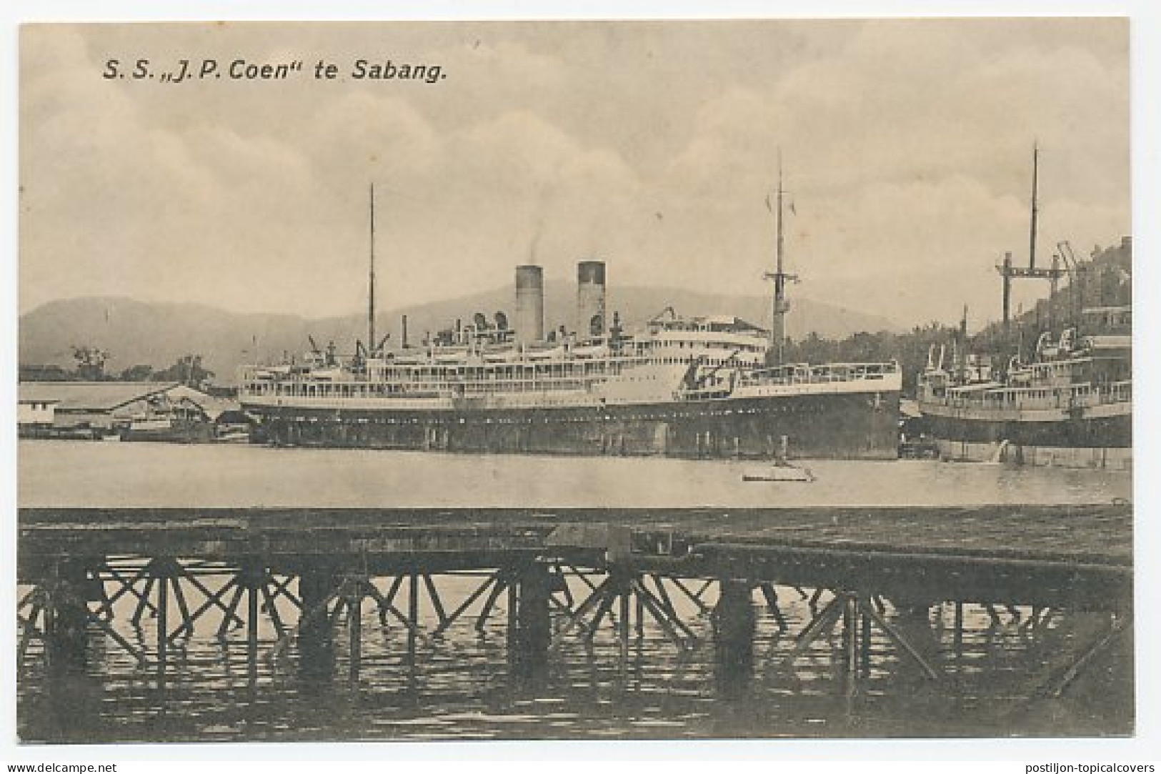 Prentbriefkaart SMN - S.S. J. P. Coen  - Passagiersschepen