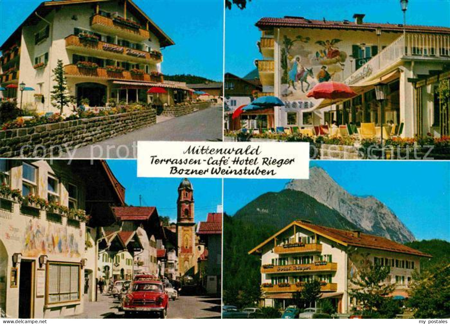 72783885 Mittenwald Bayern Terrassen Cafe Hotel Rieger Bozner Weinstuben Mittenw - Mittenwald