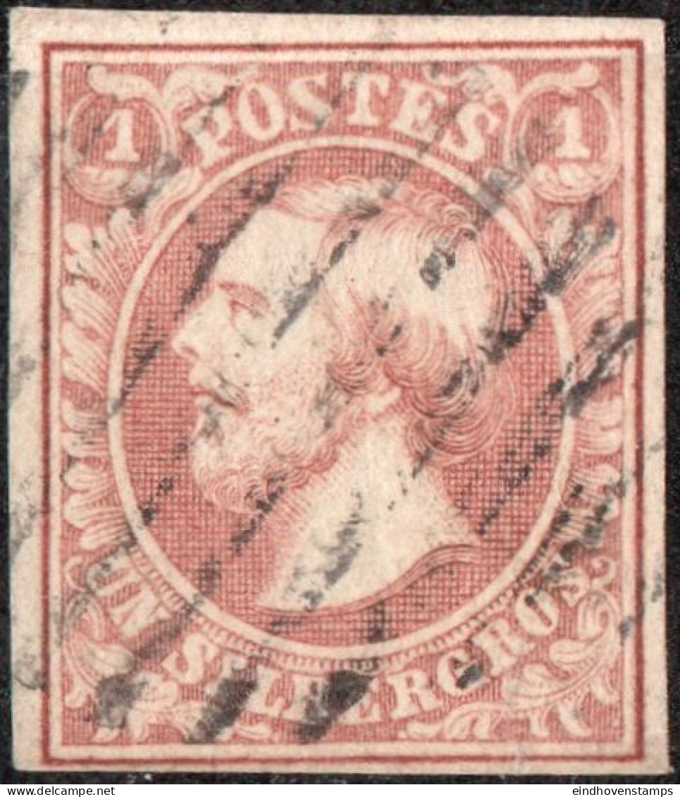 Luxemburg 1852 1 Sgr William III Red Brown Mi 2 - 1852 William III