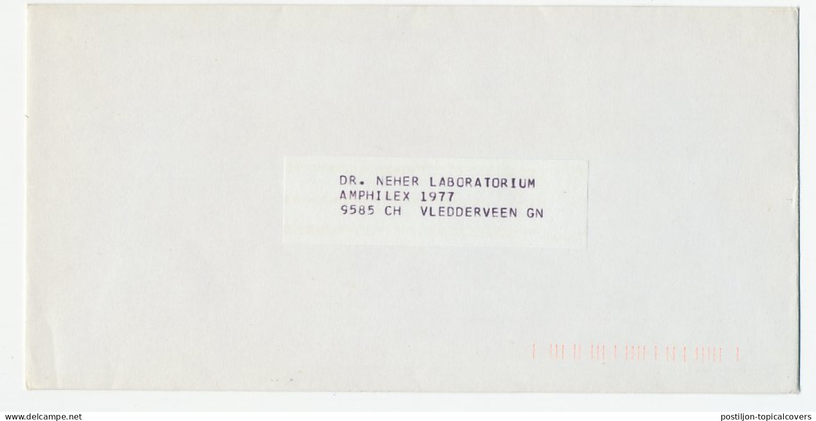 Postcode Index - 9585 Vlederveen - Demonstratie Envelop 1977 - Ohne Zuordnung