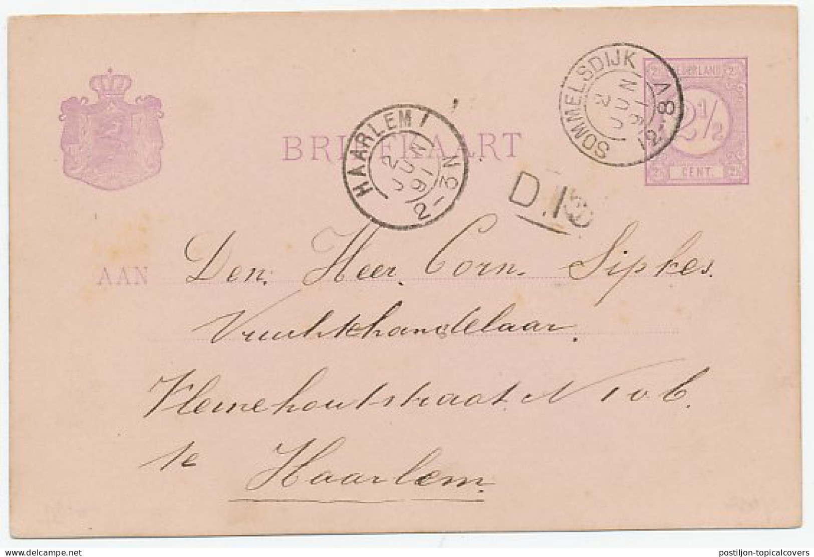 Kleinrondstempel Sommelsdijk 1891 - Non Classificati