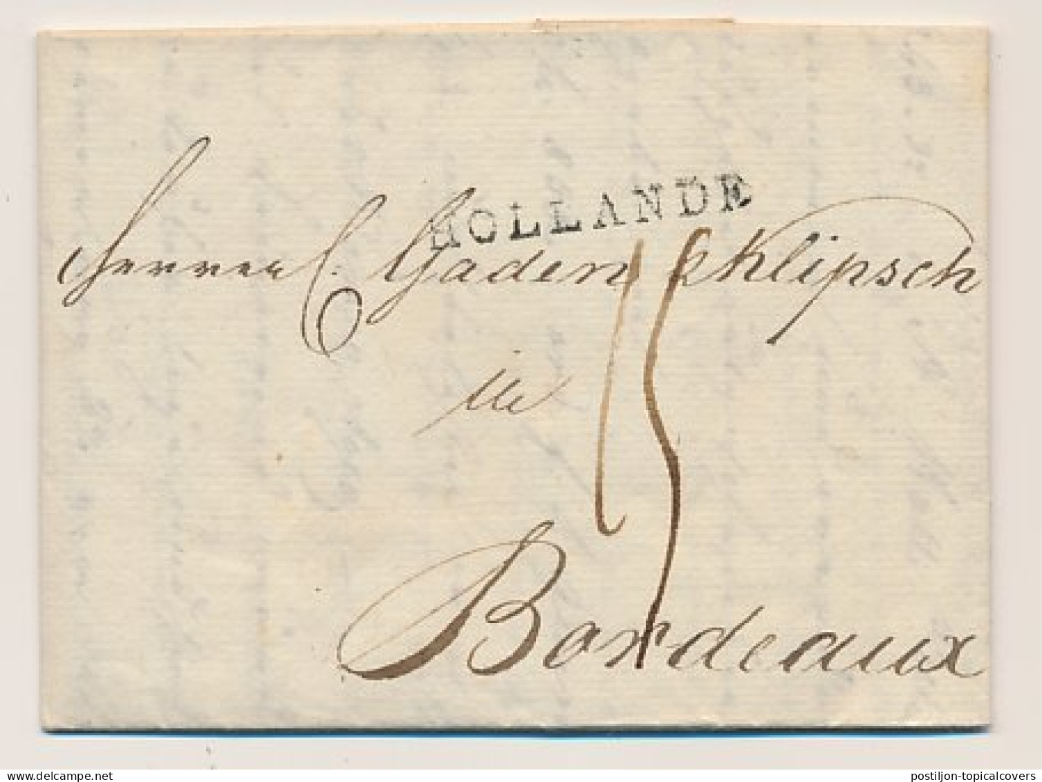 Amsterdam - Bordeaux Frankrijk 1808 - Hollande - ...-1852 Prephilately