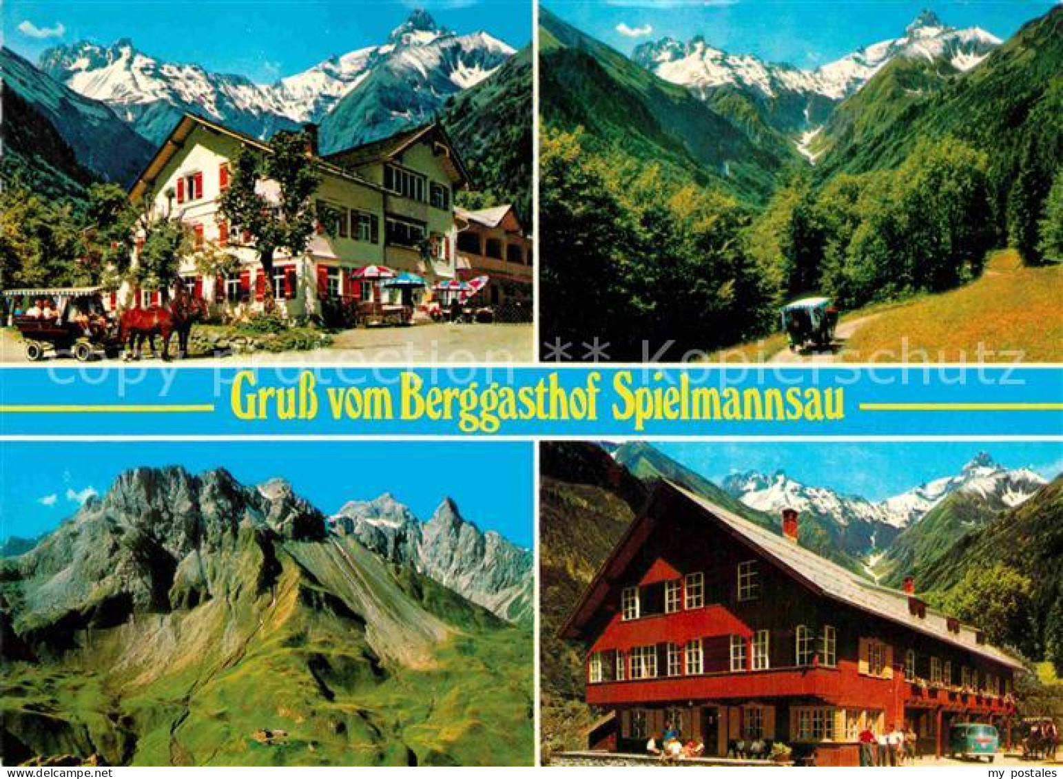 72783854 Oberstdorf Berggasthof Spielmannsau Alpenpanorama Anatswald - Oberstdorf