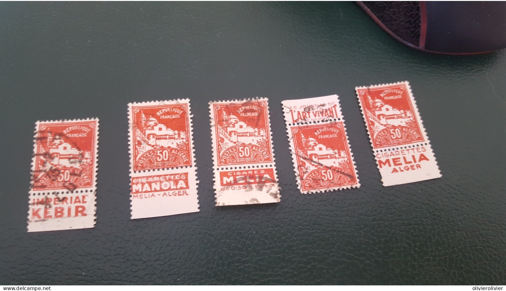 REF A3753 COLONIE FRANCAISE ALGERIE  OBLITERE ISSUE DE CARNET PUBLICITAIRE - Used Stamps