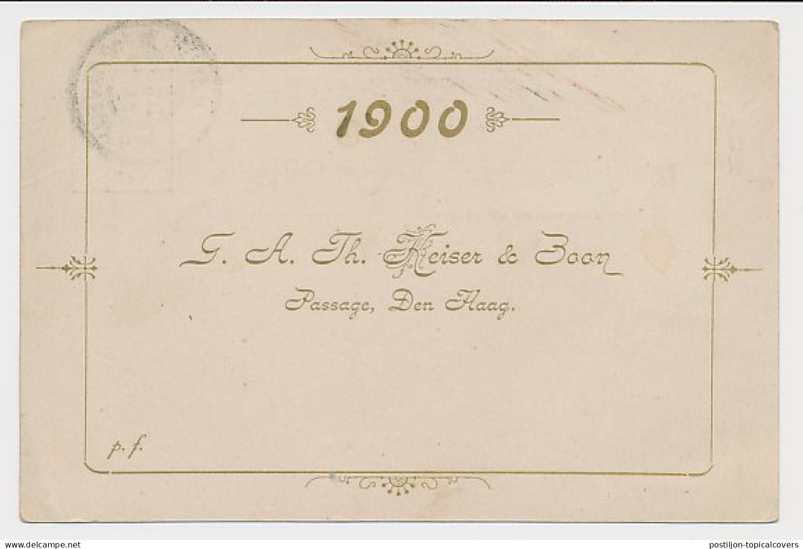 Briefkaart G. 31 Particulier Bedrukt Den Haag 1900 - Postal Stationery