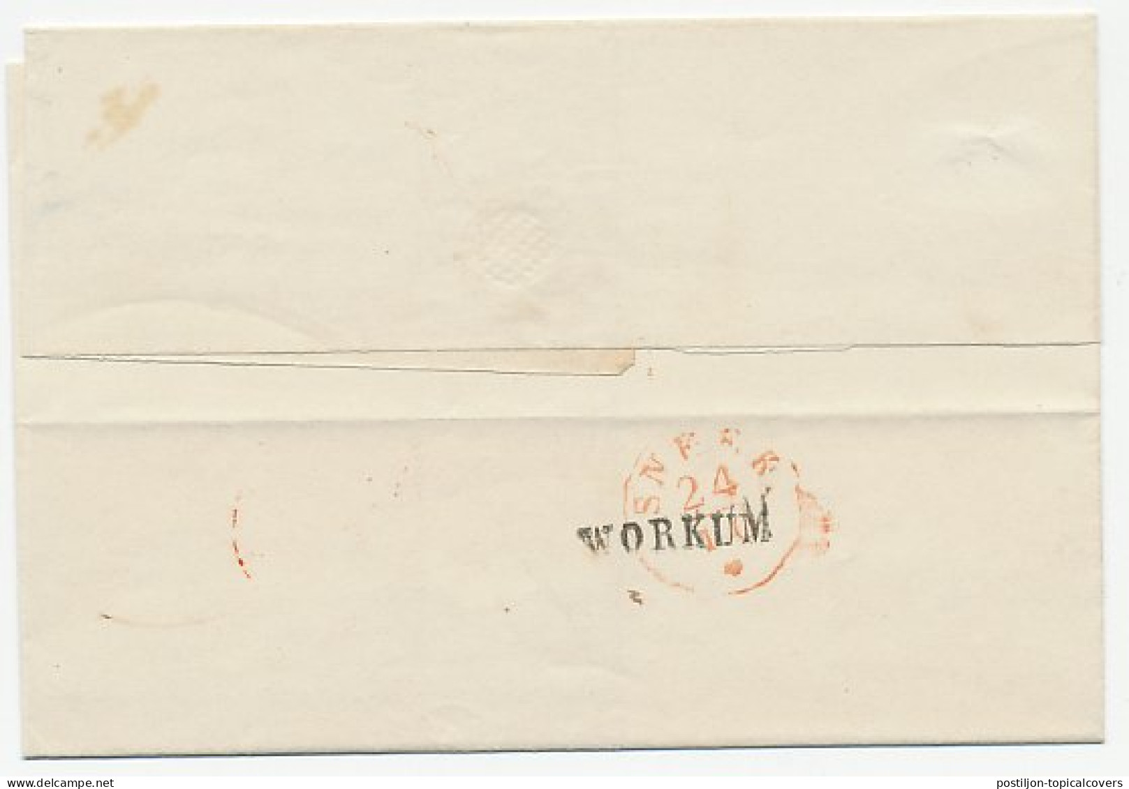 Naamstempel Workum 1851 - Brieven En Documenten