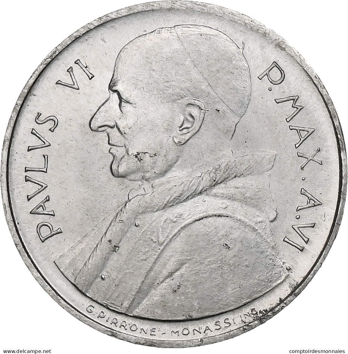 Vatican, Paul VI, 1 Lire, 1968 (Anno VI), Rome, Aluminium, SPL+, KM:100 - Vatican