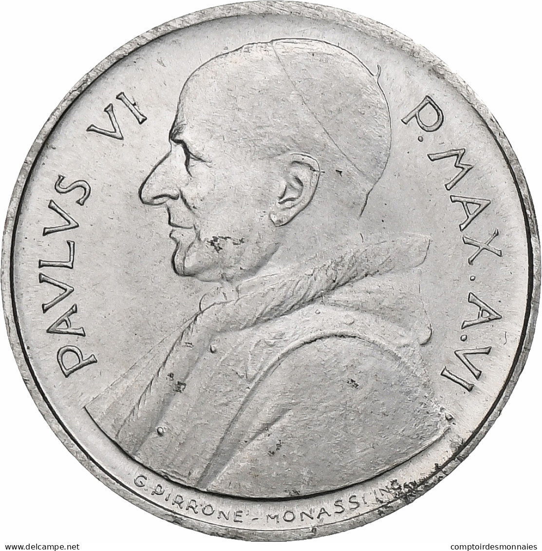 Vatican, Paul VI, 1 Lire, 1968 (Anno VI), Rome, Aluminium, SPL+, KM:100 - Vatikan