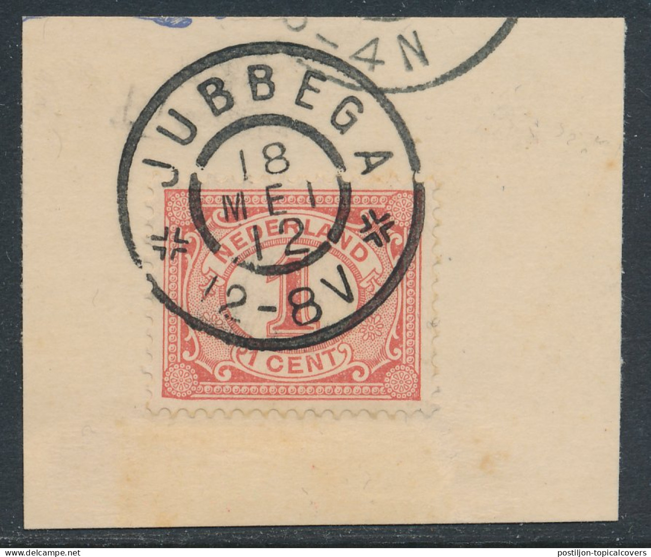 Grootrondstempel Jubbega 1912 - Marcophilie