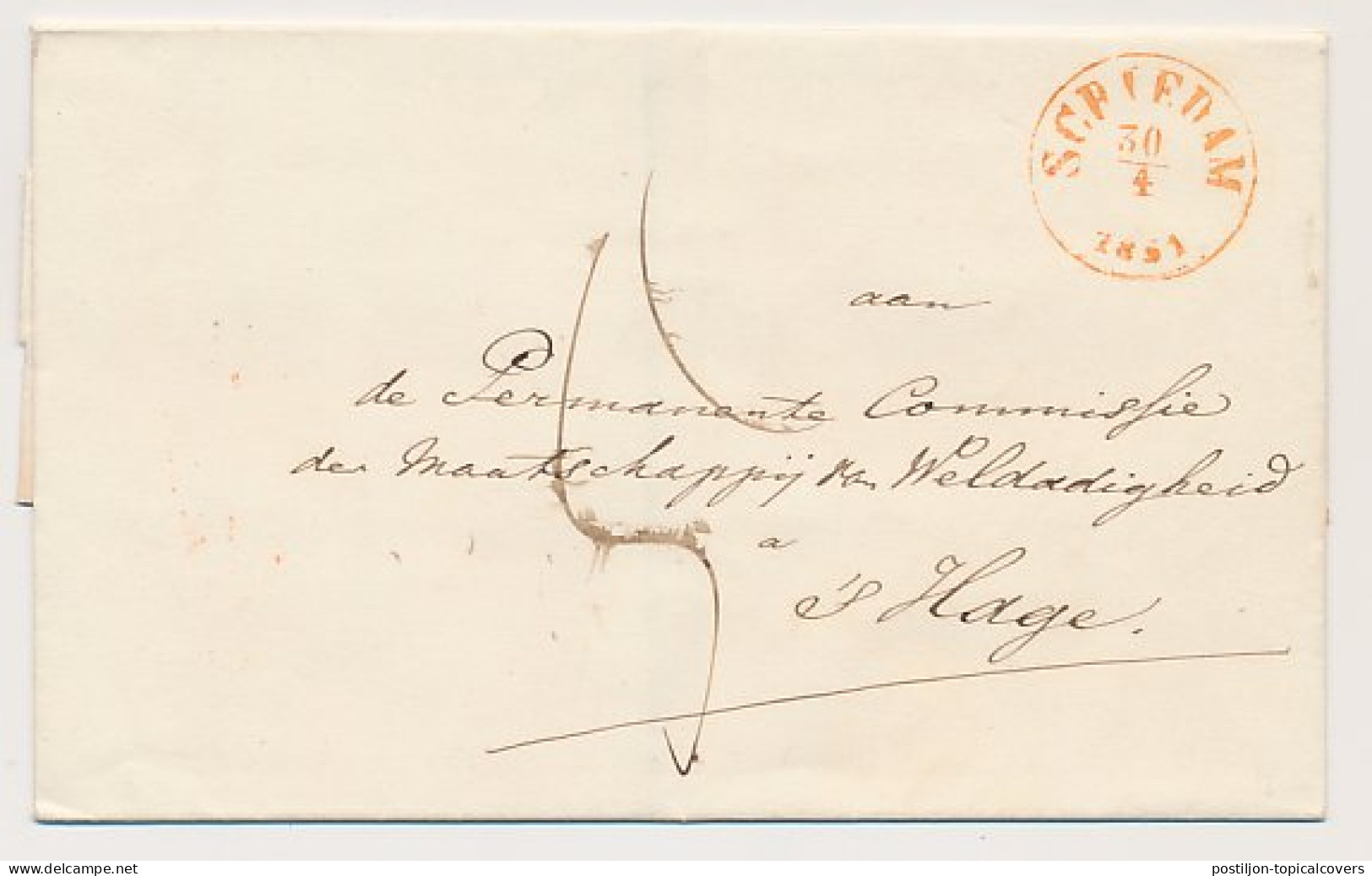 Schiedam - Den Haag 1851 - ...-1852 Préphilatélie