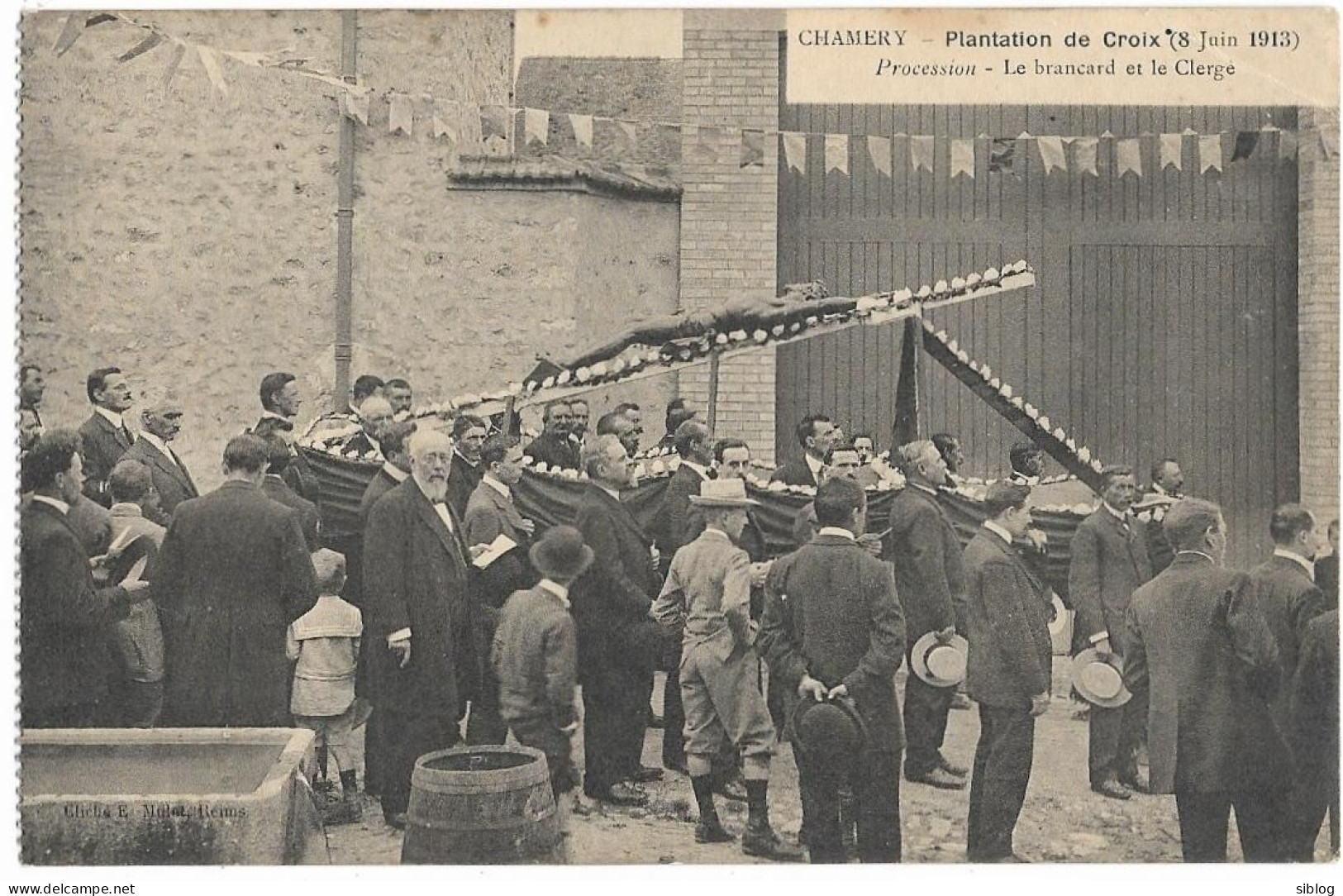 CPA De Carnet - CHAMERY - Plantation De Croix (8 Juin 1913) - Procession - Le Brancard Et Le Clergè - Other & Unclassified