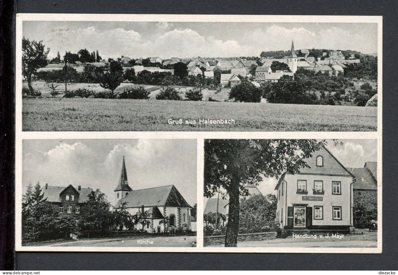 AK Halsenbach/ Hunsrück 1940 Handlung Von J. Mayr, Kirche, Gesamtansicht (PK0830 - Other & Unclassified