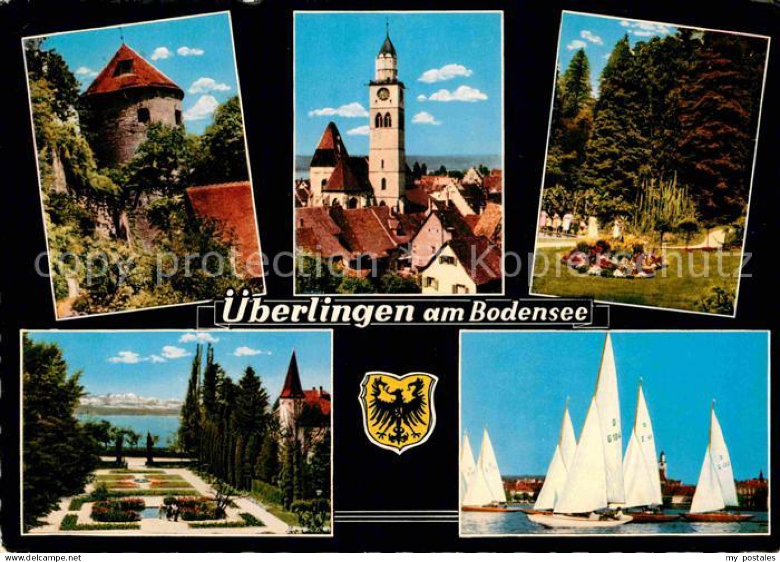 72783521 Ueberlingen Bodensee Turm Kirche Park Segelregatta Ueberlingen - Ueberlingen