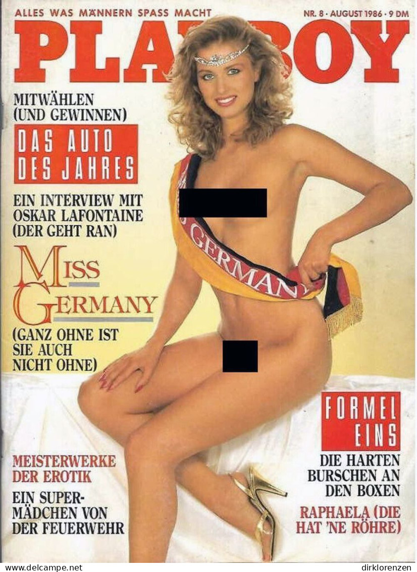 Playboy Magazine Germany 1986-08 Miss Germany Anke Symkowitz  - Non Classés