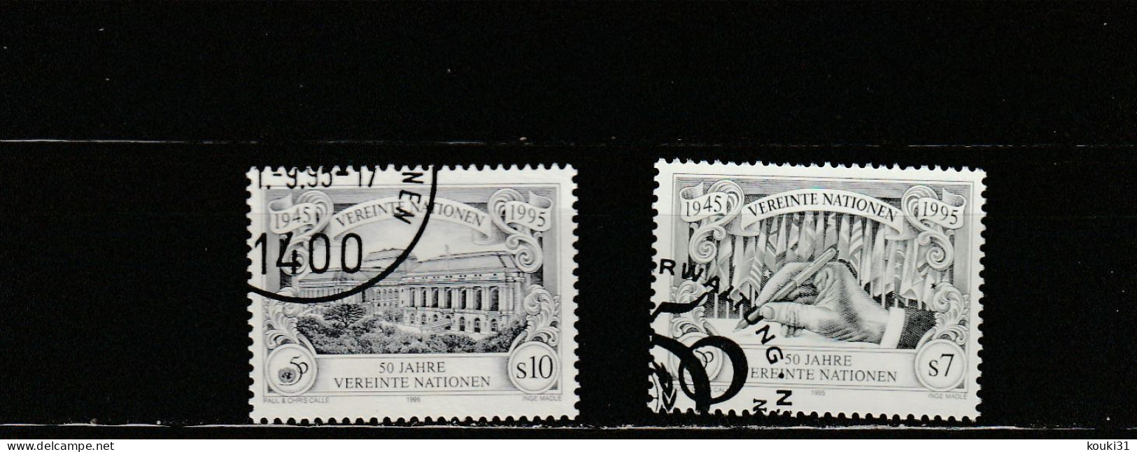Nations Unies (Vienne) YT 206/7 Obl : Anniversaire De L'ONU - 1995 - Used Stamps
