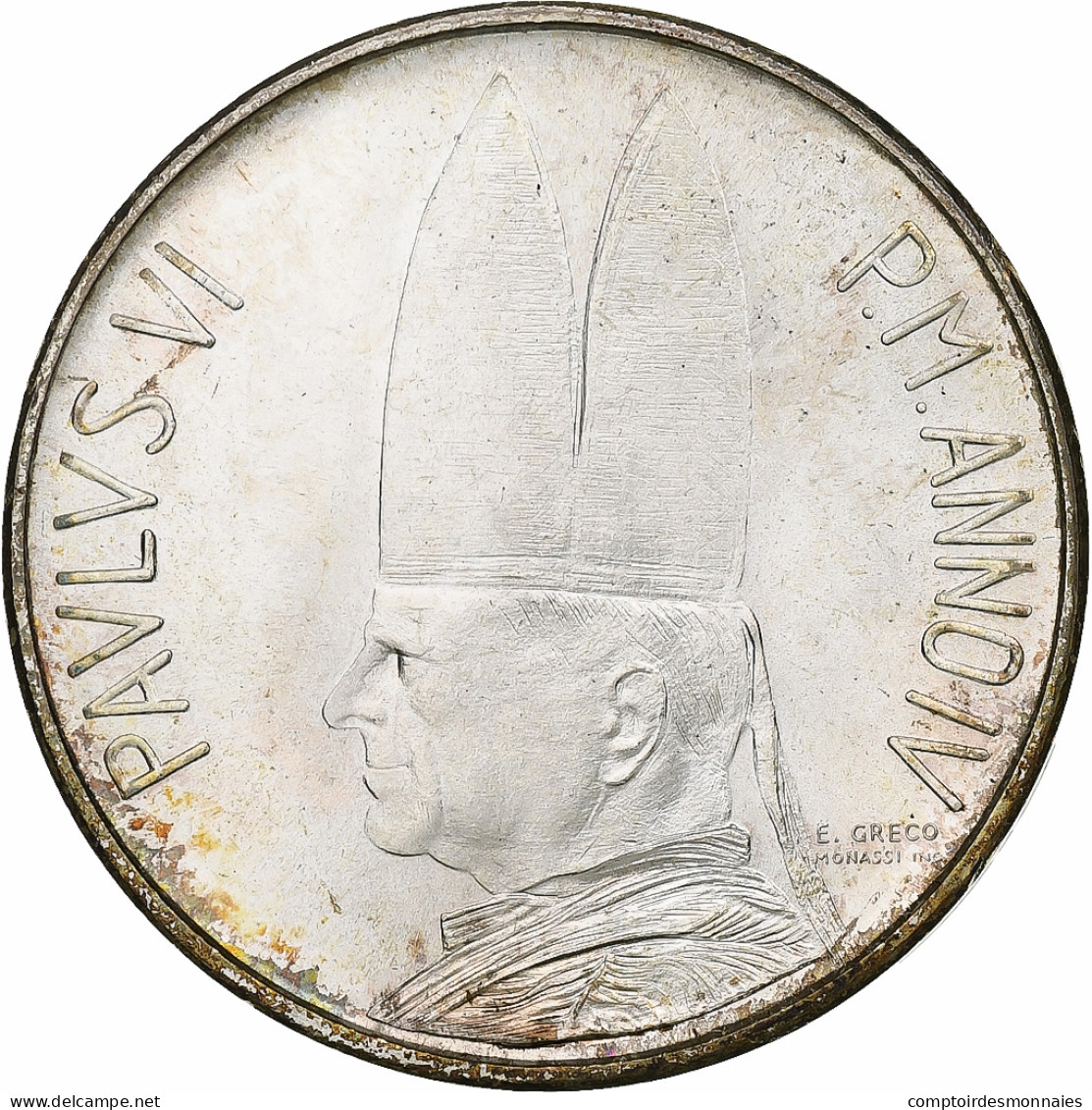 Vatican, Paul VI, 500 Lire, 1966 - Anno IV, Rome, Argent, SPL+, KM:91 - Vatican