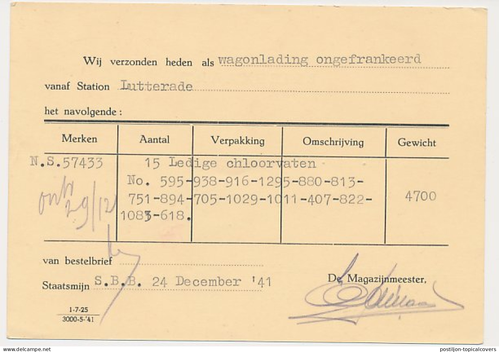 Firma Briefkaart Geleen 1941 - Staatsmijn Lutterade - Non Classificati