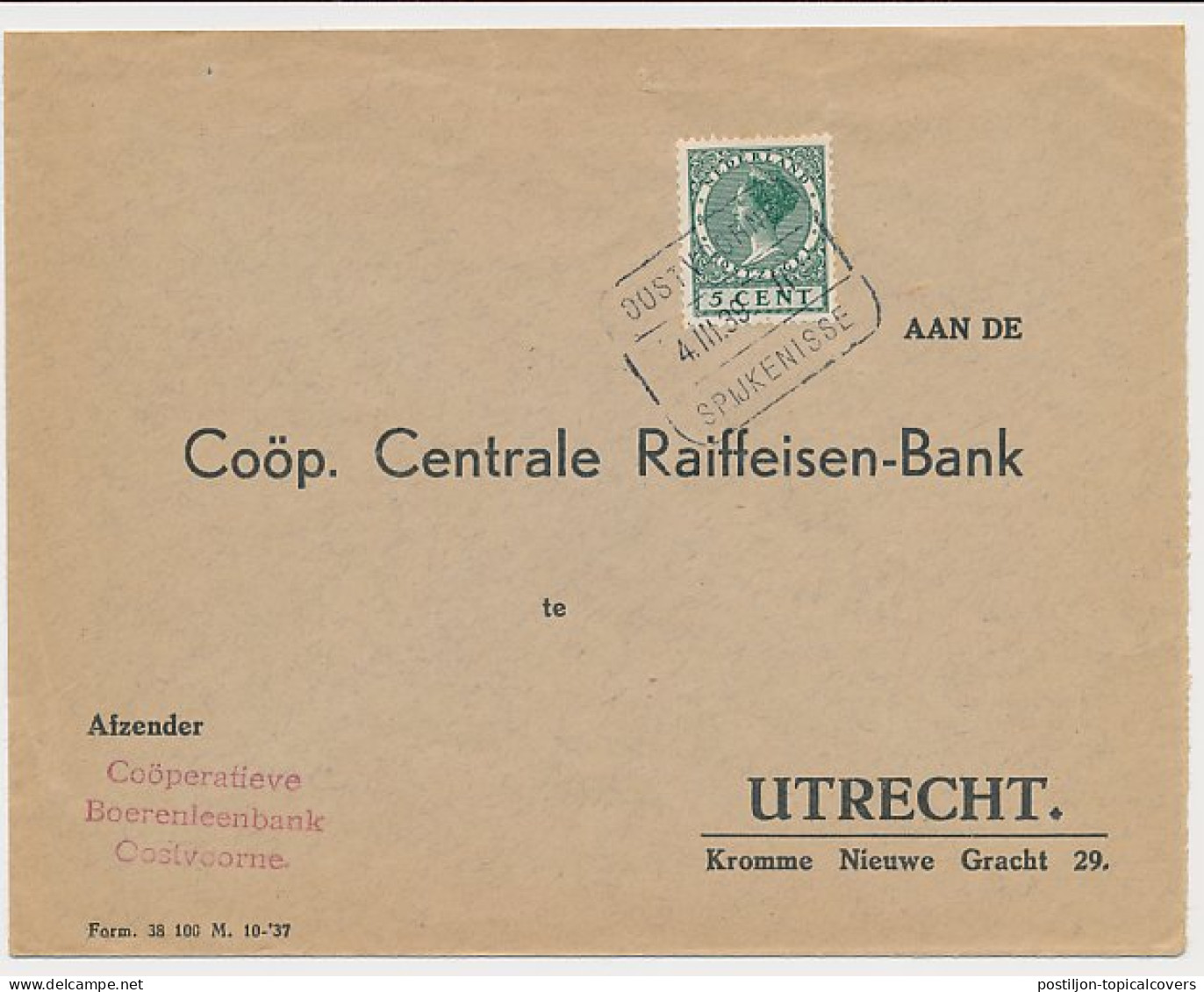 Treinblokstempel : Oostvoorne - Spijkenisse II 1939 - Unclassified