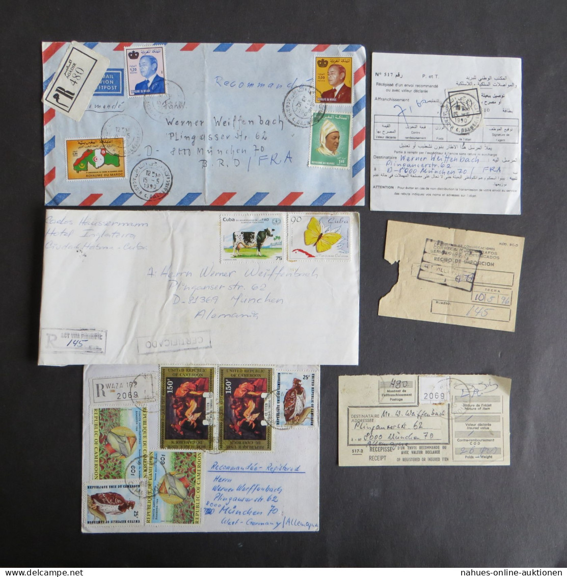 Sammlung Bund München Briefe Incoming Mail Einschreiben + Festpreis 160,00