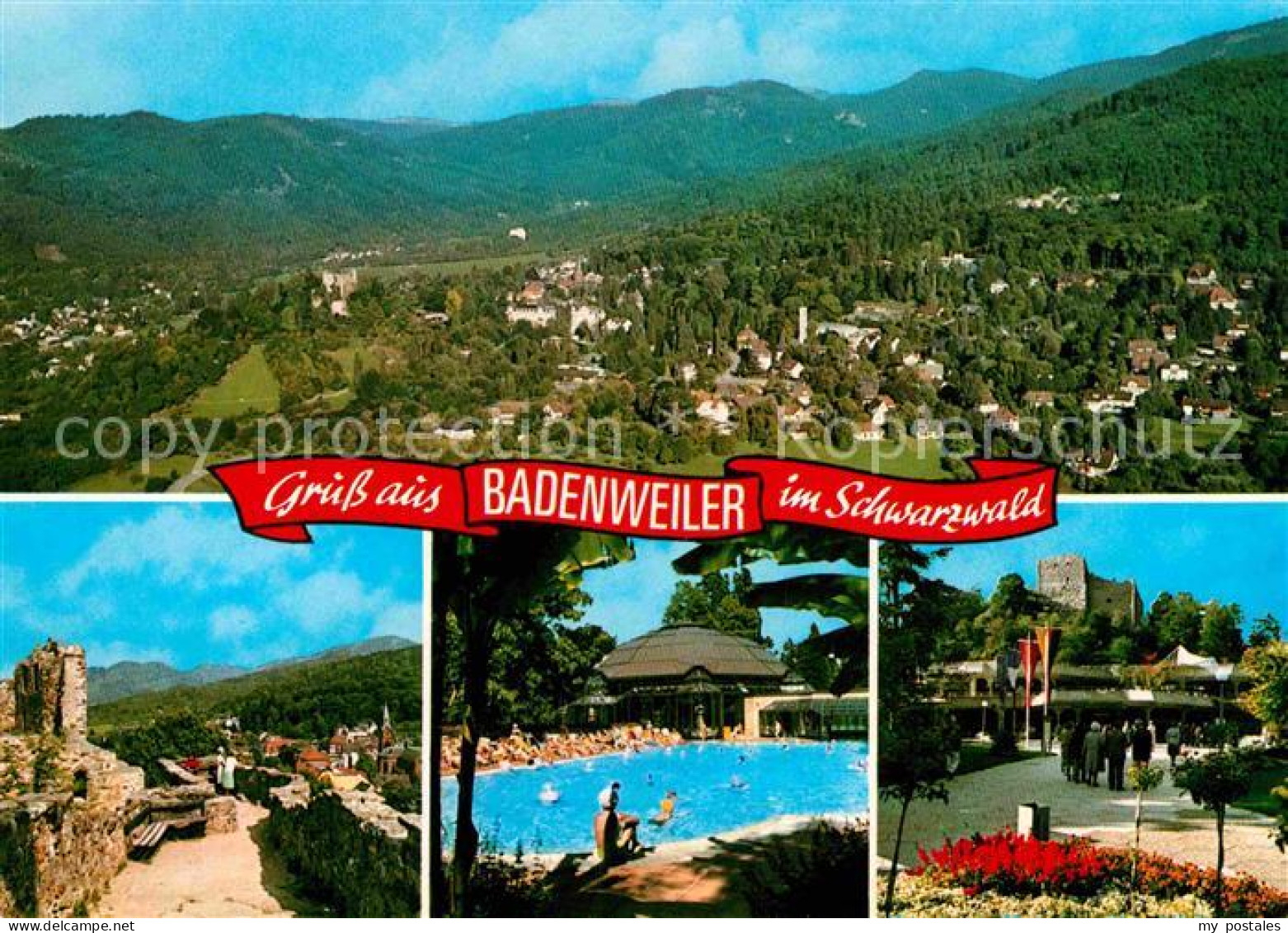 72783483 Badenweiler Panorama Burgruine Thermalbad Badenweiler - Badenweiler