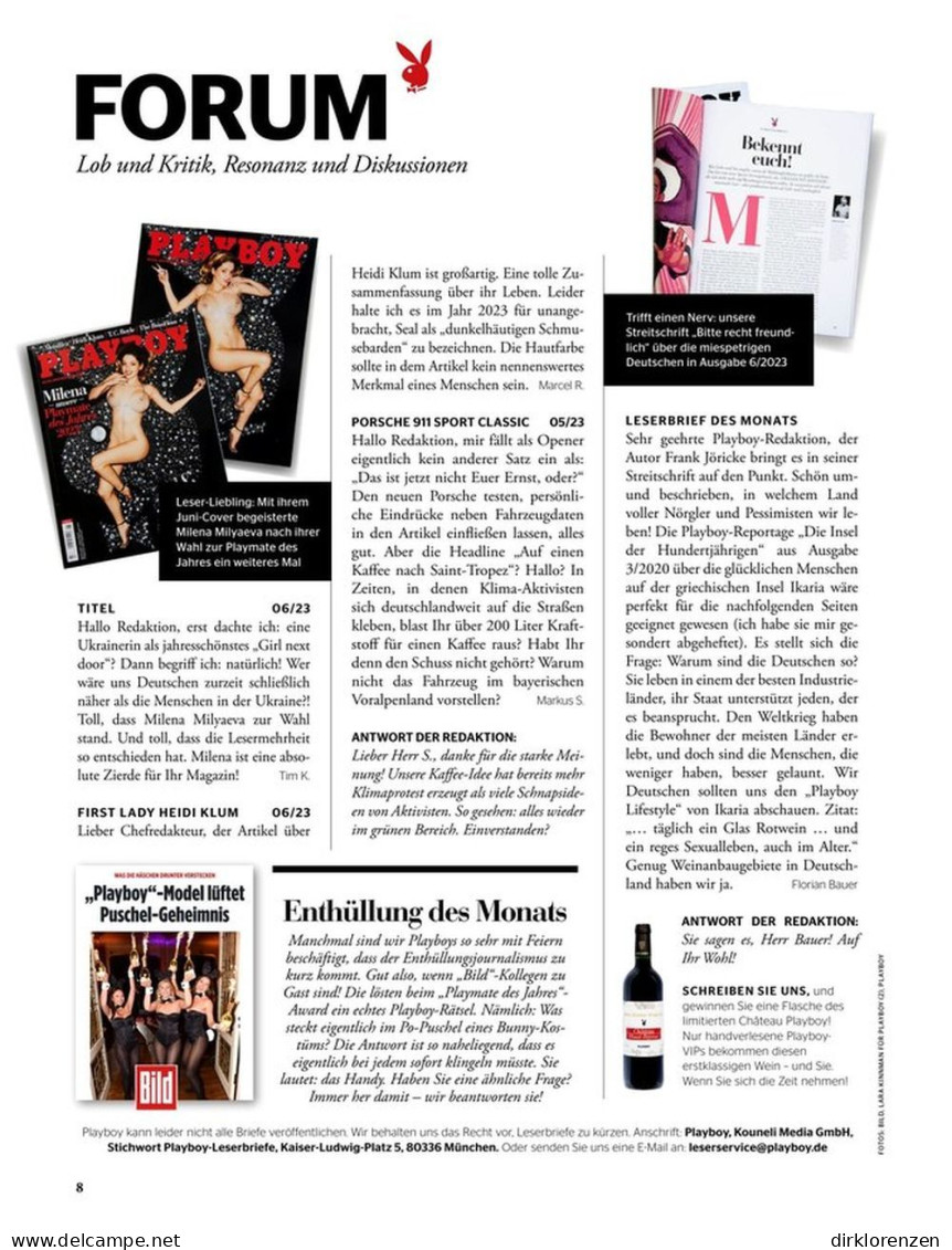 Playboy Magazine Germany 2023-07 Cathy Hummels Vanessa Fischer Edition