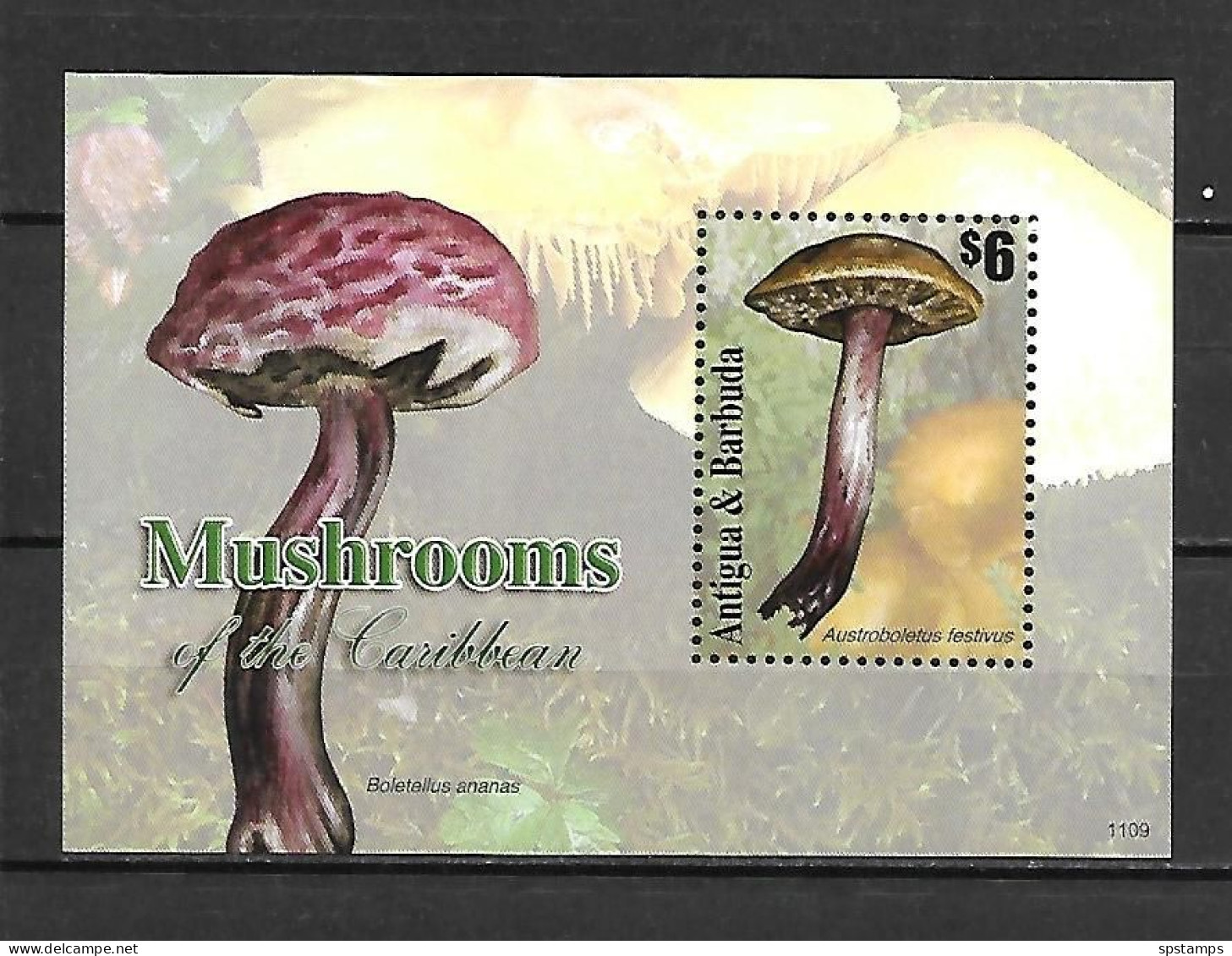 Antigua & Barbuda 2011 Mushrooms MS #2 MNH - Paddestoelen