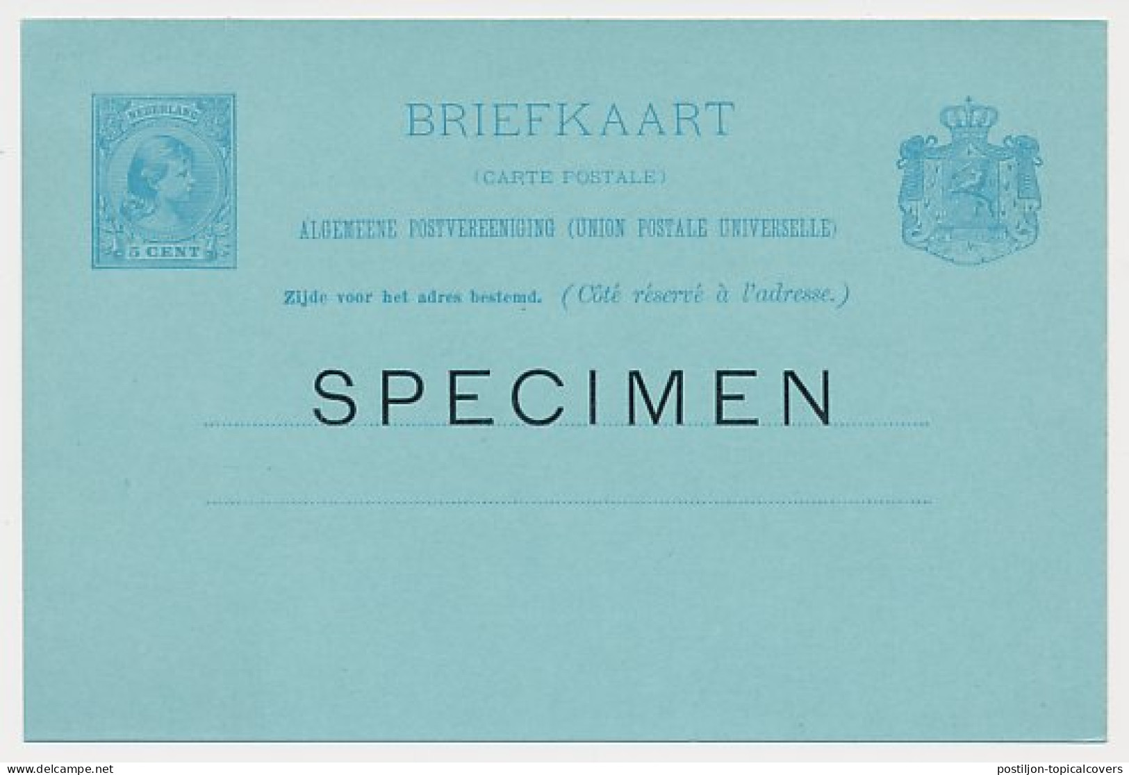 Briefkaart G. 29 - SPECIMEN - Postal Stationery
