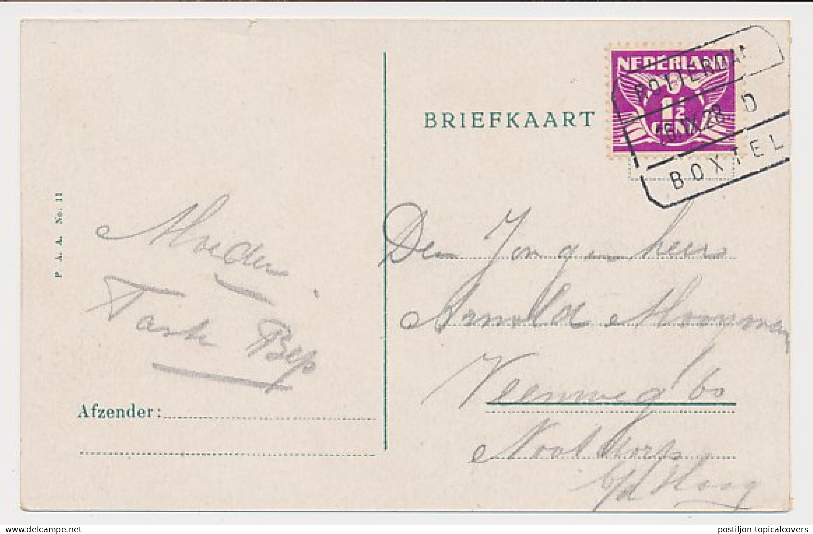 Treinblokstempel : Rotterdam - Boxtel D 1928 - Non Classés