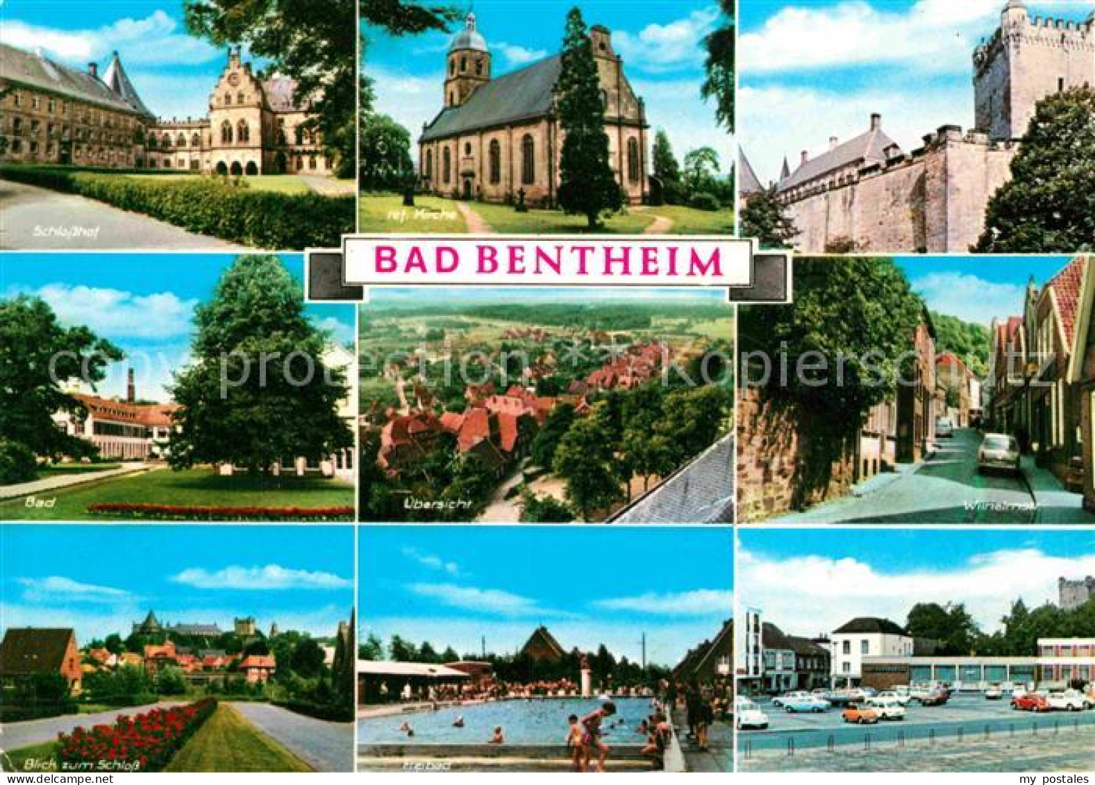 72783465 Bad Bentheim Schlosshof Ref Kirche Schloss Bad Panorama Wilhelmstr Schw - Bad Bentheim