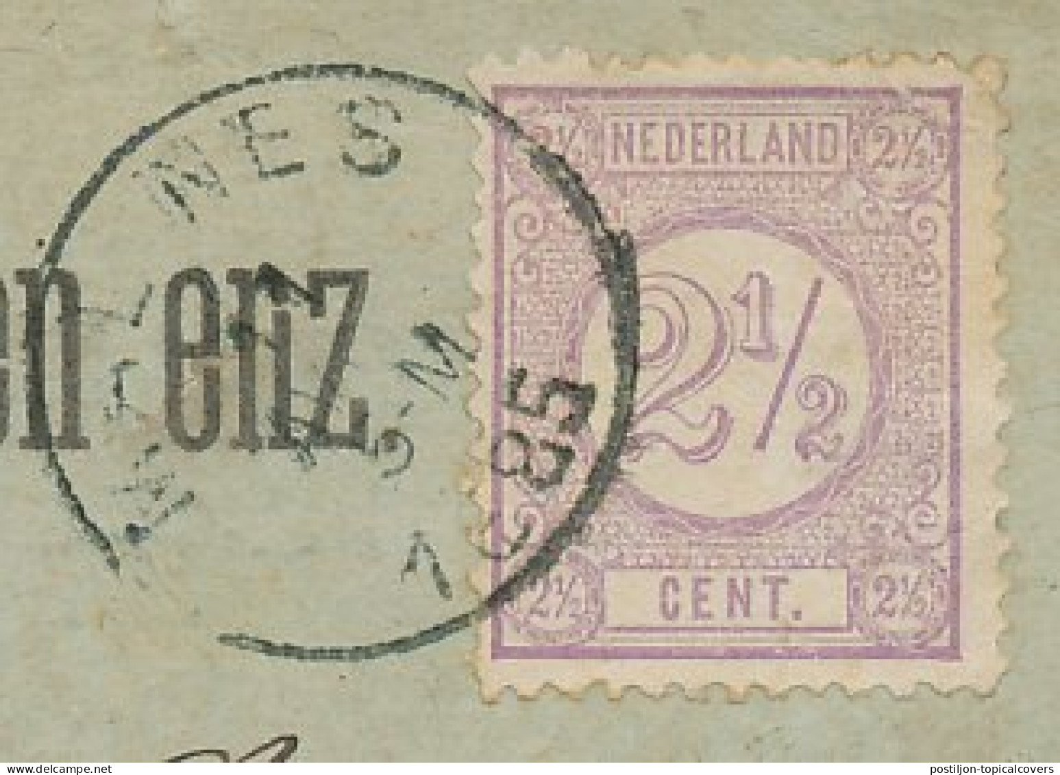 Em. 1876 Stempel Malines Belgie - Bestelkaart Voor Boeken - Lettres & Documents